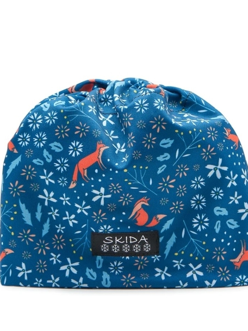 Skida Fleece Lined BEANIE in Fox First Frost Pattern